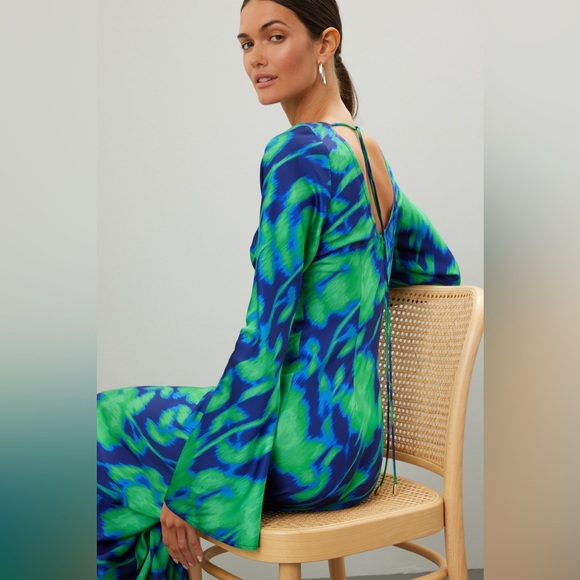 The Wolf Gang Calypso Maxi Dress in the "Ocean Haze" print - Picture 4 of 14